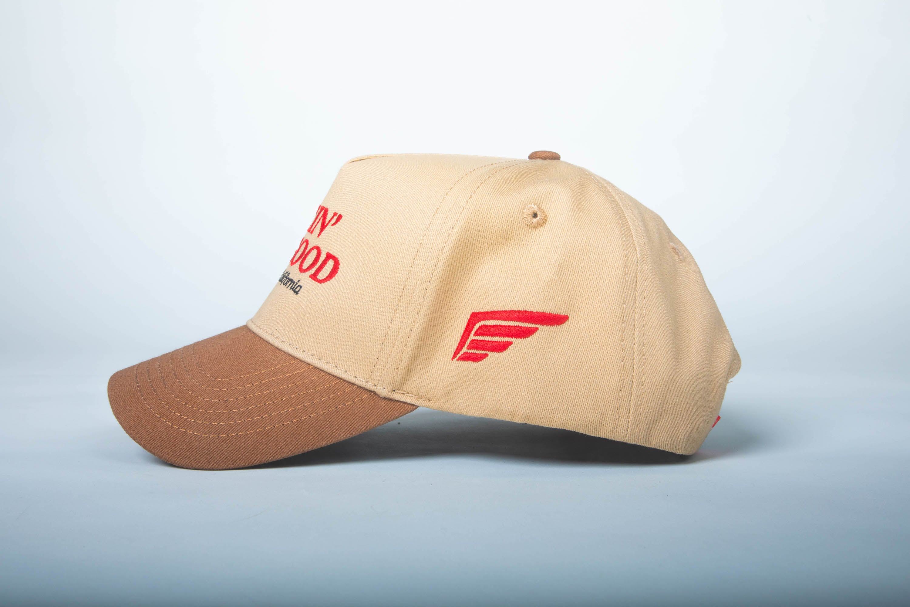 Leucin' Good  Snapback Tan/Red