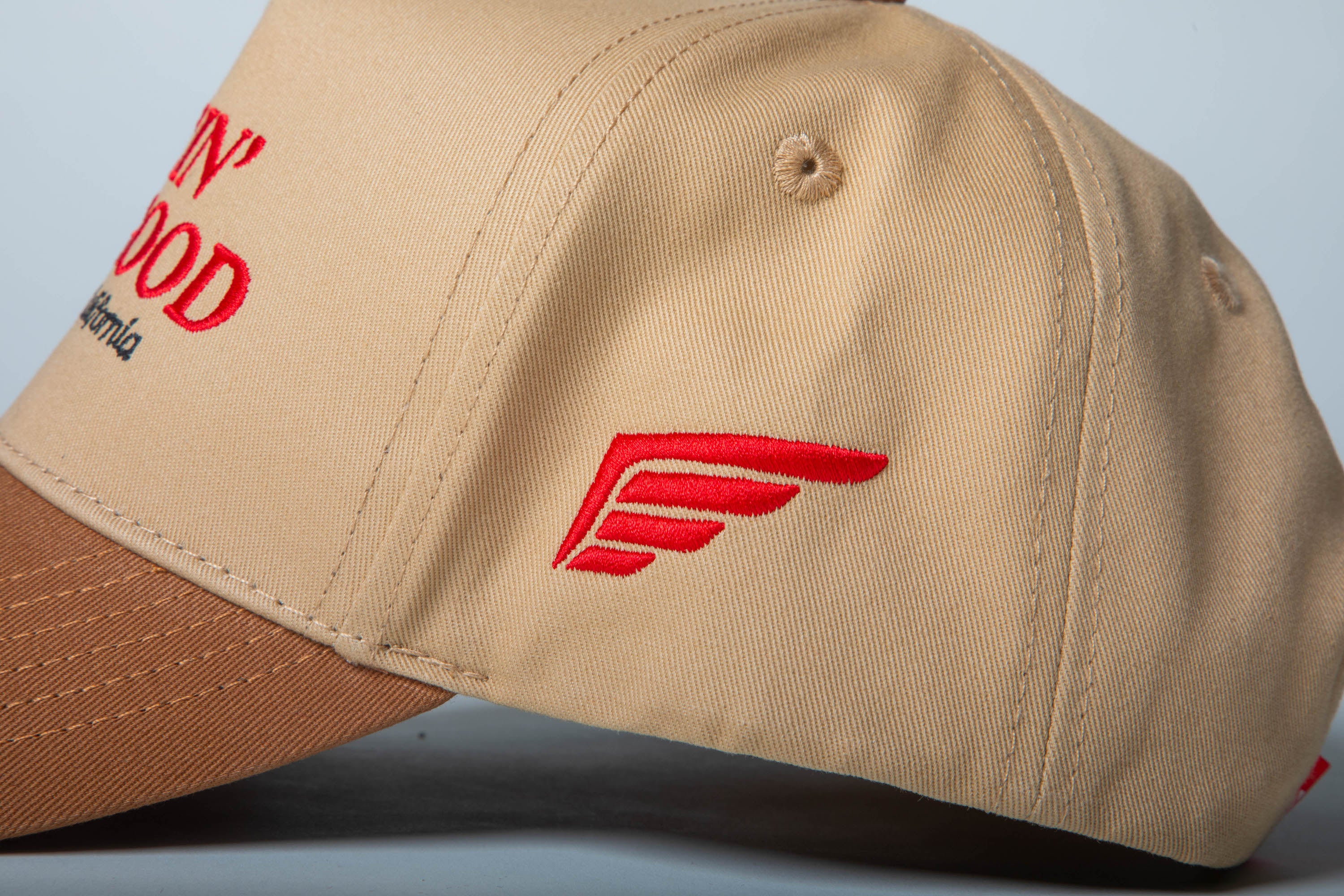 Leucin' Good  Snapback Tan/Red