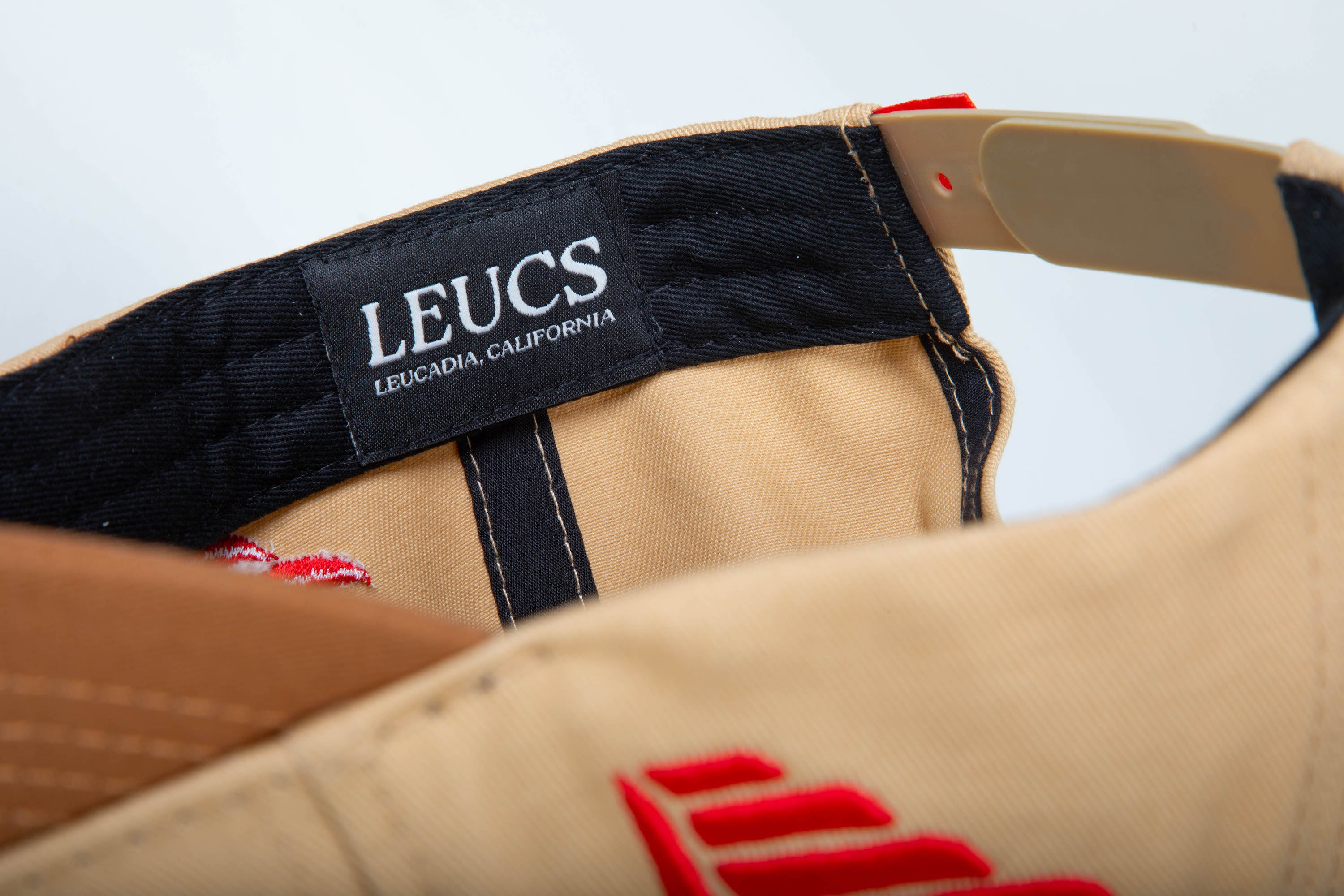 Leucin' Good  Snapback Tan/Red
