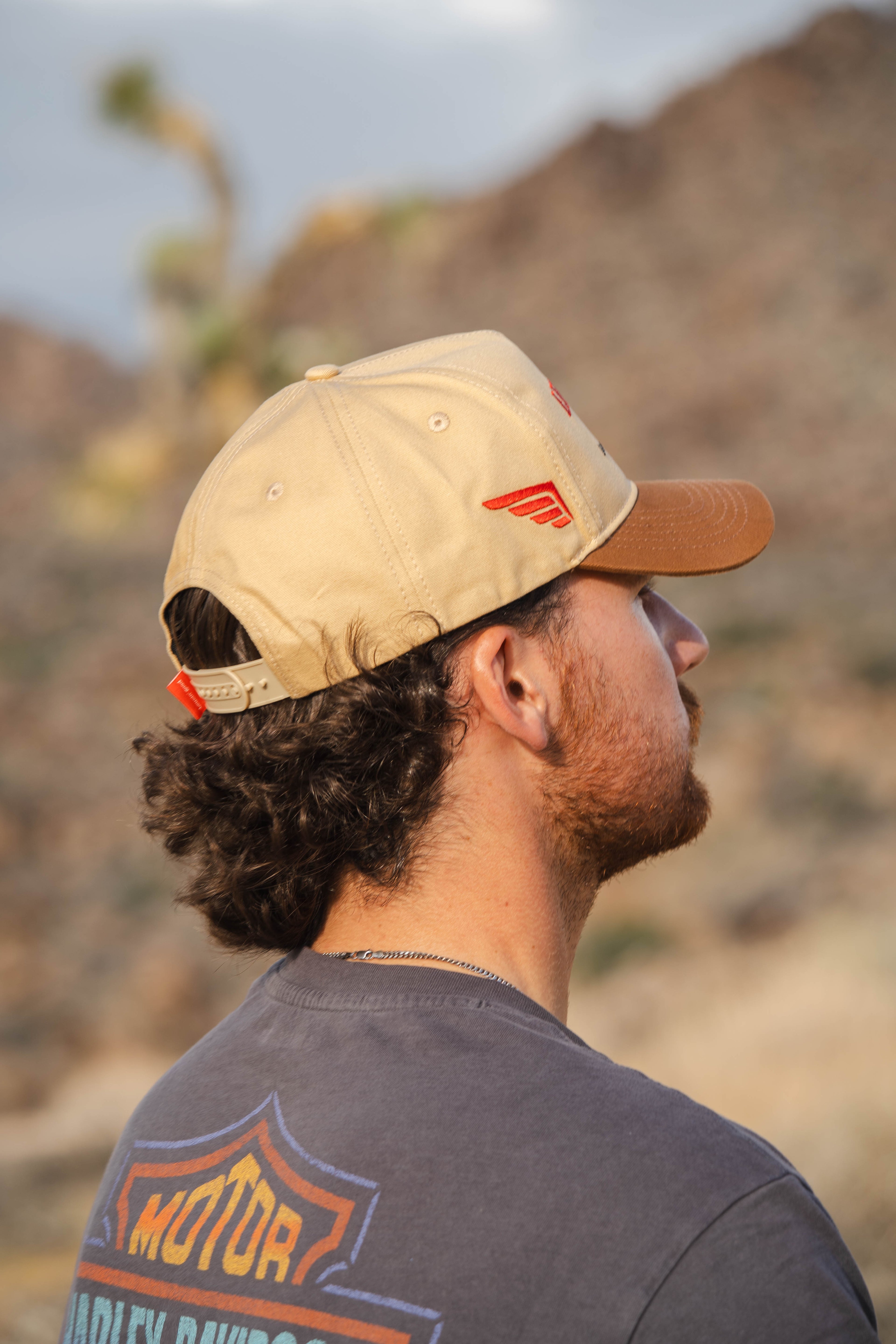 Leucin' Good  Snapback Tan/Red